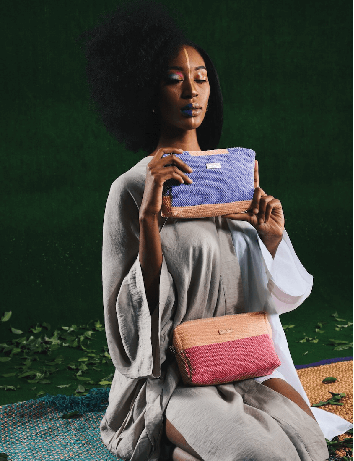 PURPLE X SALMON MAKEUP CASE